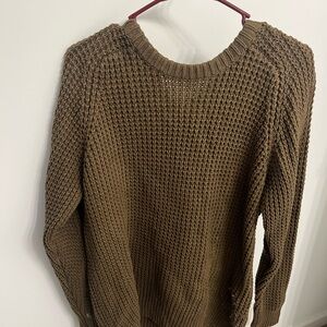 Michael Kors Brown Crew Neck Sweater Chunky Knit